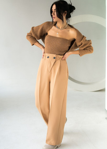 Вільні штани прямого крою на резинці PERRY (260196977)