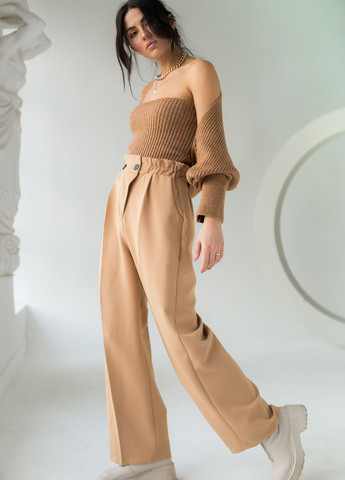 Вільні штани прямого крою на резинці PERRY (260196977)