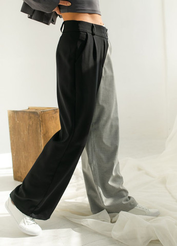 Двухцветные брюки с боковым гульфиком PERRY (260196976)