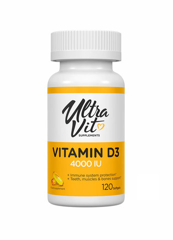 Vitamin D3 4000IU - 120 softgels VPLab Nutrition (260196270)