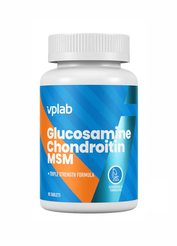 Glucosamine Chondroitin MSM - 90 tabs хондропротектор для суставов, костей и связок VPLab Nutrition (260196266)
