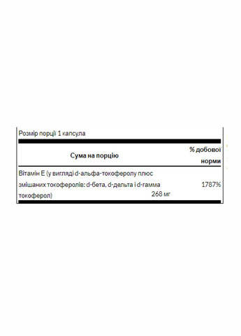 Vitamin E Mixed Tocopherols 400 IU - 100sgels Swanson (260196316)