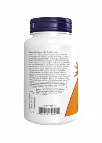 Витамин C-1000 Comp - 180 tabs Now Foods (260196231)