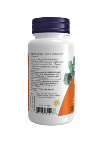 Бор, Boron 3mg - 100 vcaps Now Foods (260196213)