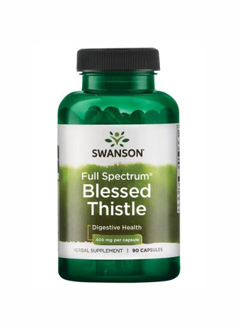 Full Spectrum Blessed Thistle 400 mg - 90caps натуральная добавка для поддержания пищеварения Swanson (260196325)