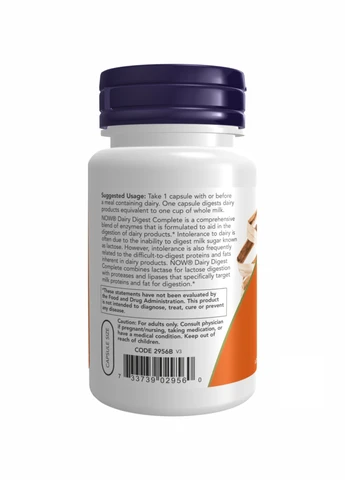 Dairy Digest Complete – 90 vcaps (Комплекс при лактазной недостаточности) Now Foods (260196243)