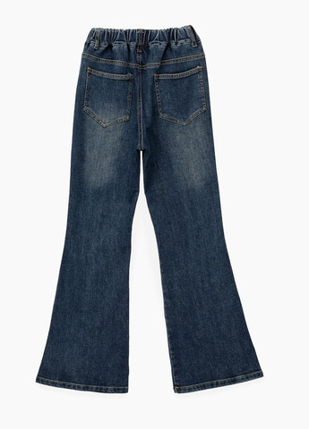 Синие демисезонные джинсы клёш Yekipeer