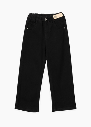 Черные демисезонные джинсы палаццо Yekipeer