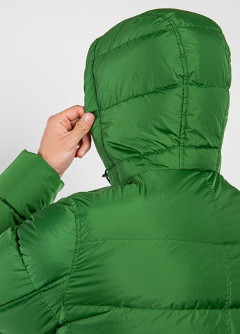 Зеленая зимняя зеленая куртка на пуху с капюшоном Herno