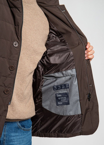 Коричневая зимняя коричневая облегченная куртка на пуху Herno