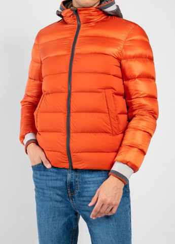 Оранжевая зимняя терракотовая куртка на пуху Herno