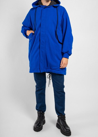 Синяя демисезонная синяя куртка с капюшоном MSGM