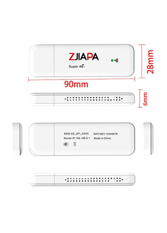 USB 3G/4G модем Zjiapa Z9 c завантаженням до 150 Мбіт/с Lemfo (260264629)