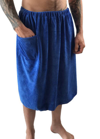 Homedec мужское полотенцеюбка для бани из микрофибры, 150х70 см. однотонный синий производство - Турция