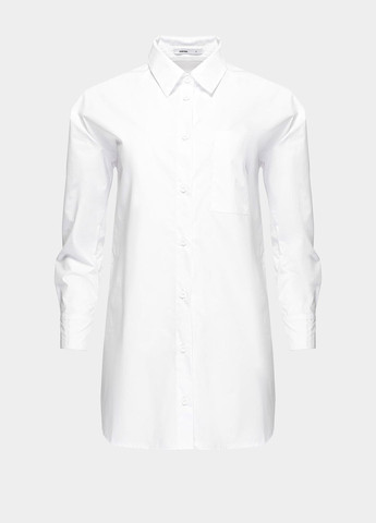 Белая кэжуал рубашка однотонная Garne