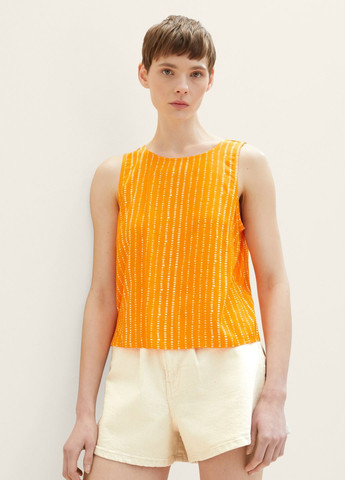 Оранжевая летняя блуза Tom Tailor