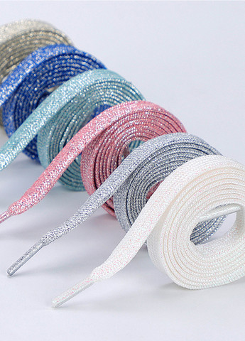 Кольорові блискучі шнурки, перламутрові, 100 см, колір №100 No Brand (260339870)