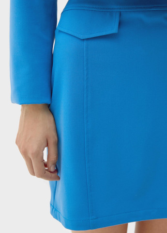Синяя кэжуал однотонная юбка S.Oliver