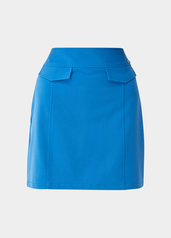 Синяя кэжуал однотонная юбка S.Oliver