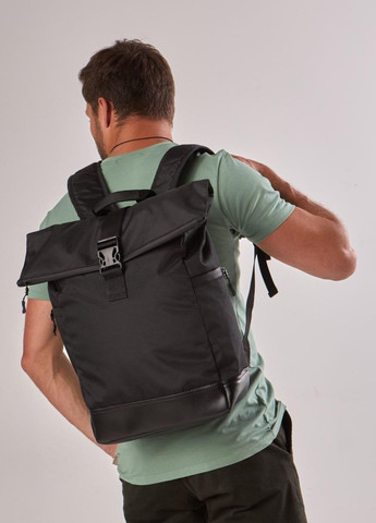 Ролтоп рюкзак трансформер, Backpack чорний No Brand rolltop (260267416)