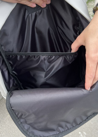 Женский городской рюкзак подростковый в экокоже, классический цвет серый No Brand City (260267412)