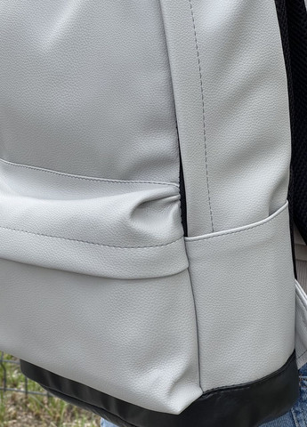 Женский городской рюкзак подростковый в экокоже, классический цвет серый No Brand City (260267412)