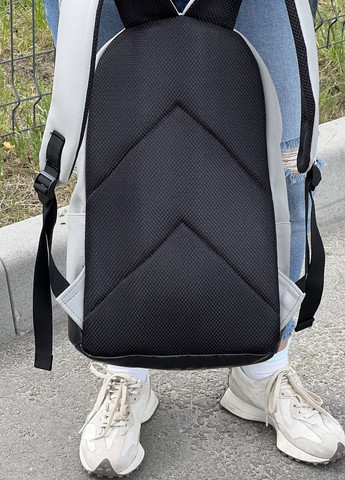 Женский городской рюкзак подростковый в экокоже, классический цвет серый No Brand City (260267412)