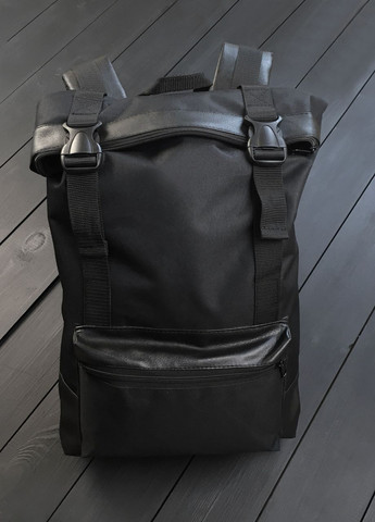 Черный рюкзак Роллтоп городской для путешествий No Brand rolltop (260267414)