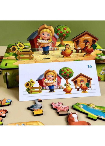 Настільна гра, що розвиває "Панорама: ферма" Ubumblebees (260269016)