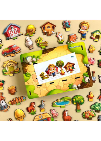 Настільна гра, що розвиває "Панорама: ферма" Ubumblebees (260269016)