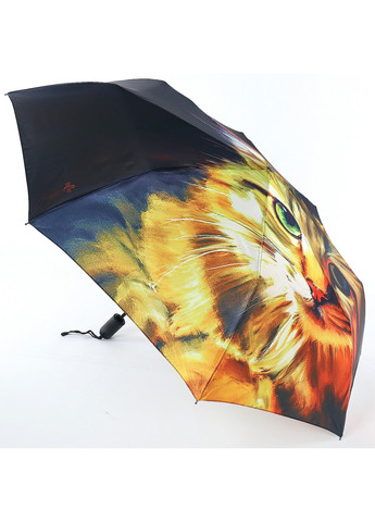 Чёрный женский складной зонт автомат 103 см Trust (260329579)