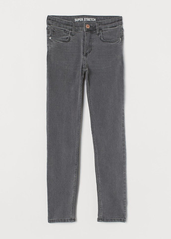 Серые демисезонные джинсы superstretch H&M