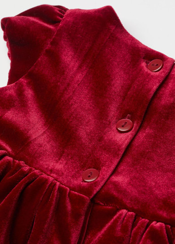 Бордовое платье велюр H&M (260271443)