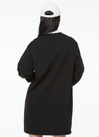 Чорна кежуал сукня вільного крою H&M однотонна