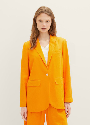 Оранжевый кэжуал пиджак Tom Tailor - однотонный - летний