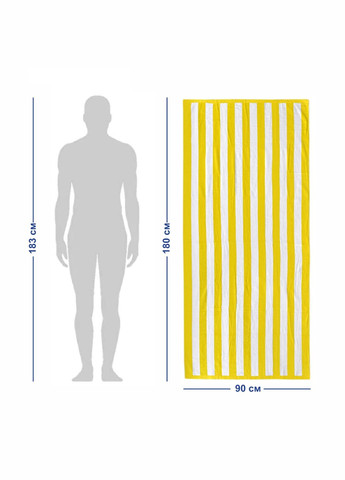 Lovely Svi полотенце xxl (90 на180 см) - хлопок велюр/махра - банные пляжные в басейн бело - жёлтый полоска желтый производство - Китай