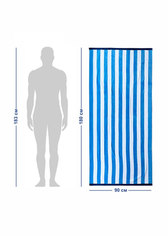 Lovely Svi полотенце xxl (90 на180 см) - хлопок велюр/махра - банные пляжные в басейн бело - синий полоска синий производство - Китай