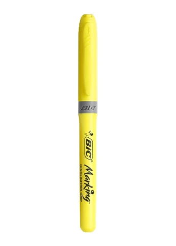 Набор желтых текстовых маркеров Highlighter Grip 12 шт Желтых Bic 70330312555 (260342403)