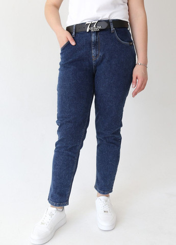 Джинси жіночі МОМ темно-сині з варінням MOM Angelina Mara - (260341225)