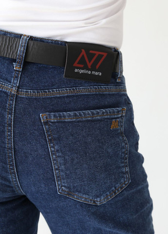 Джинси жіночі МОМ темно-сині з варінням MOM Angelina Mara - (260341225)