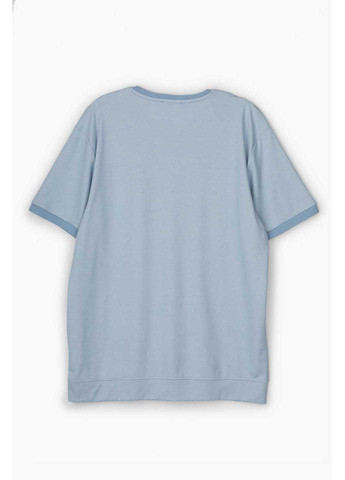 Голубая футболка однотонная Zinzolin