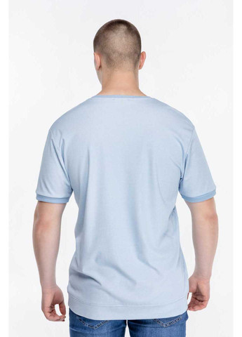 Голубая футболка однотонная Zinzolin