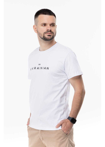 Белая футболка с принтом "i'm ukrainian" Demos