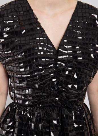 Чорна вечірня вечірня сукня MSGM однотонна