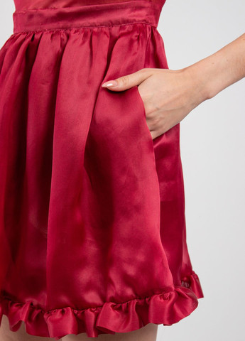 Красное повседневный бордовое шелковое платье MSGM однотонное