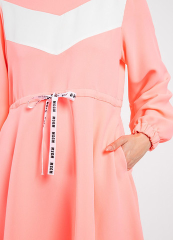 Розовое повседневный пудровое платье миди MSGM однотонное