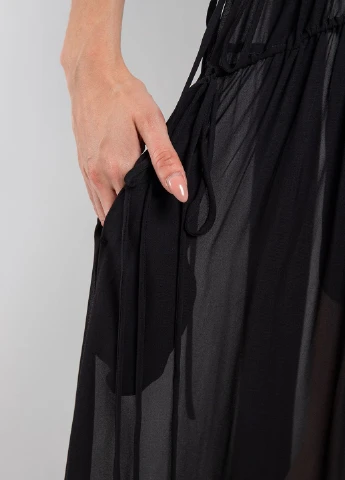 Чорна вечірня вечірня сукня MSGM однотонна