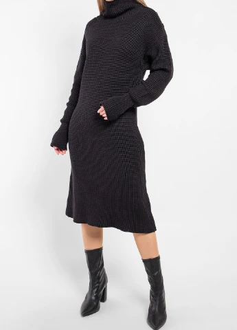 Чорна повсякденний в'язана сукня MSGM однотонна