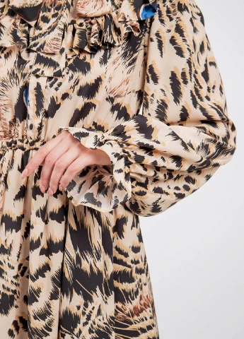 Коричнева повсякденний повсякденна сукня MSGM однотонна