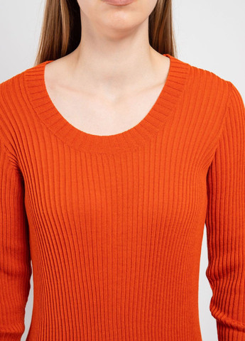 Оранжевое повседневный терракотовое шерстяное платье MSGM однотонное